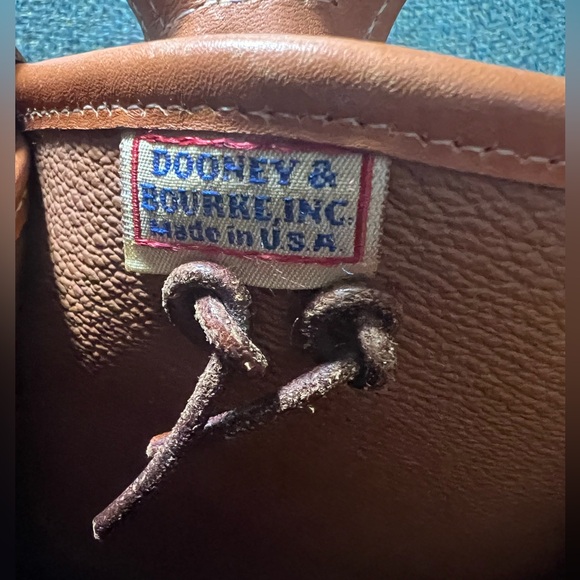 Vintage Dooney & Bourke Brown and Tan All Weather Leather Satchel - Picture 11 of 11